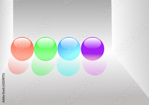 four color marbles