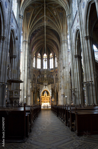 Vienna - interior of Votivkirche - gothic church