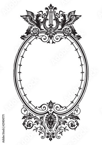 antique frame engraving (vector)