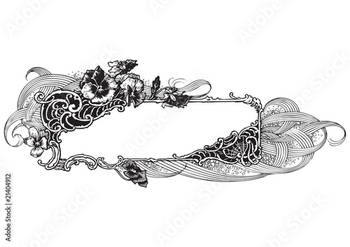 antique frame engraving (vector)