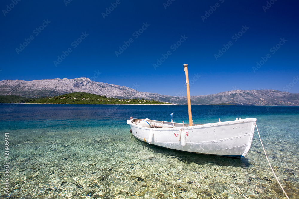 Fototapeta premium small boat in harbour