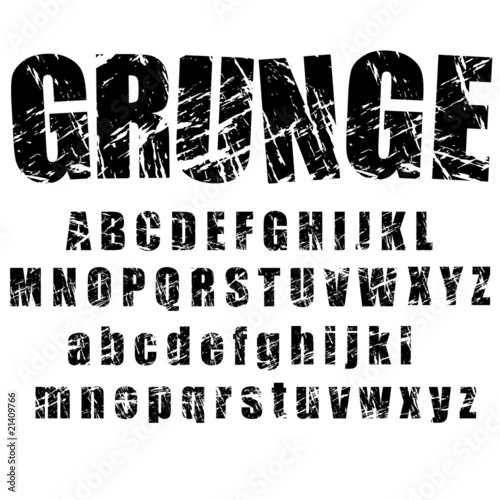grunge alphabet