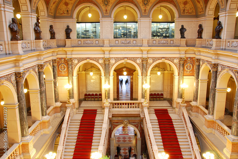Obraz premium Main hall of the Czech National Museum in Prague