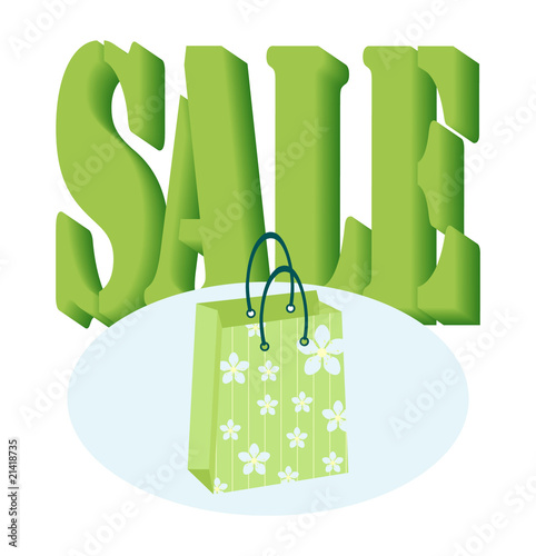 Vector shopping bag