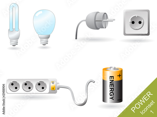 Energie - Strom - Licht - Icons Nr. 1