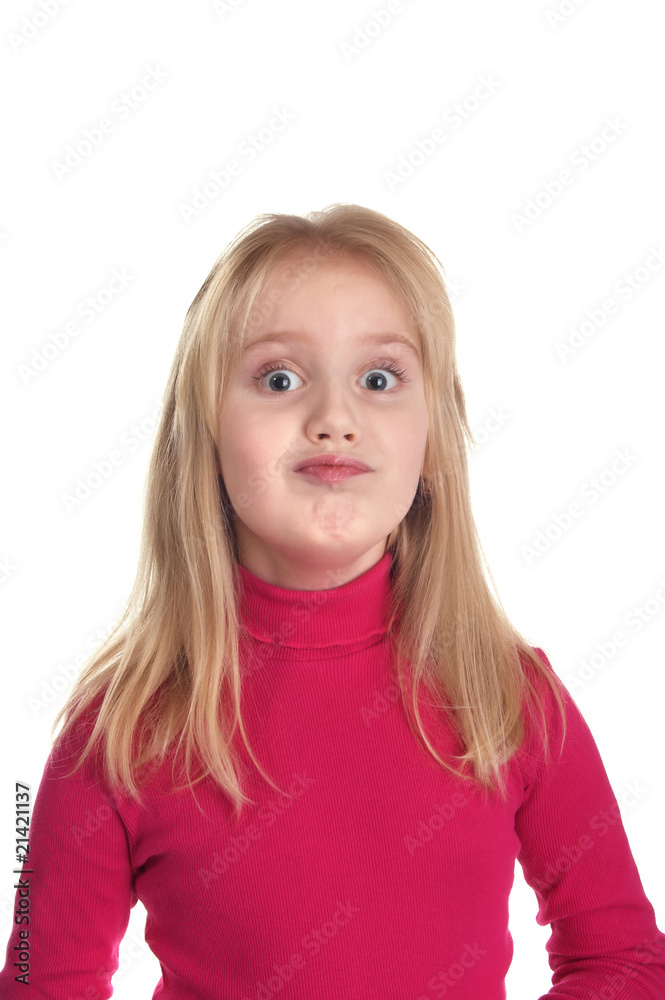 nice girl in a pink sweater ridiculous grimaces nice girl in a pink sweater ridiculous grimaces