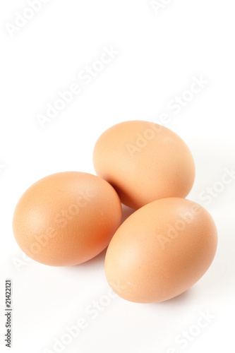 raw brown egg isolated