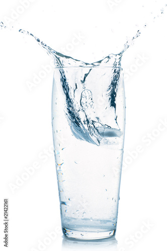 splash in water glass