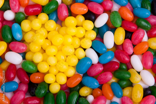 Heart made of candy