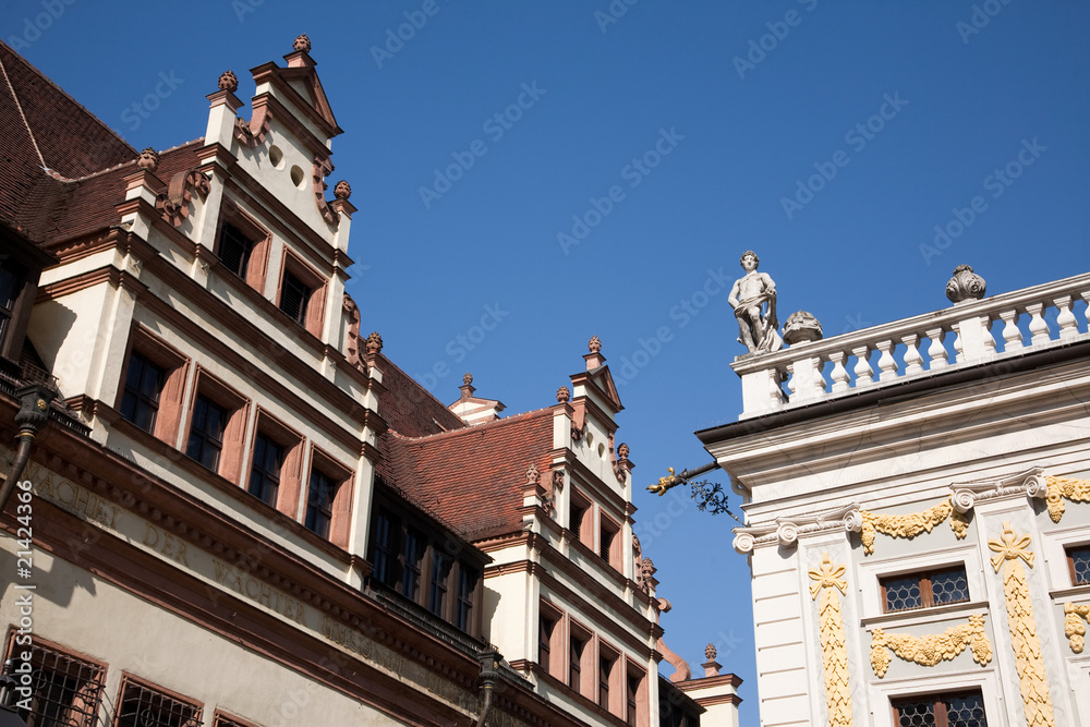 Alte Handelsbörse und Rathaus Leipzig