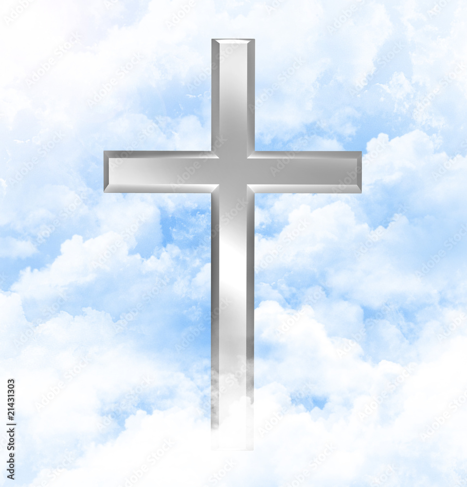 Crastian cross in clouds