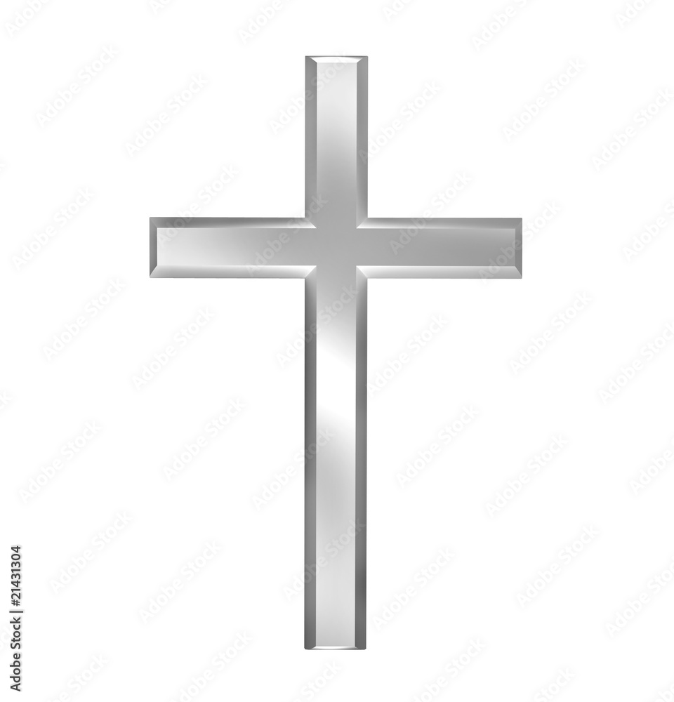 Silver Cross PNG Transparent Background, Free Download 25657