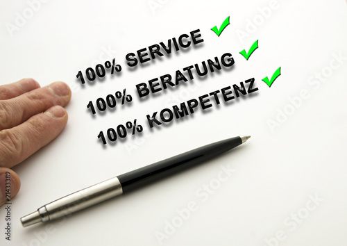 100% Service, Beratung, Kompetenz