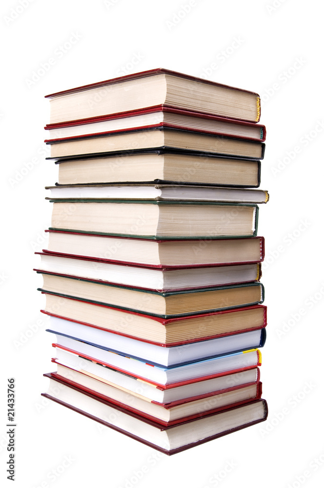 Stack of books isolated on the white Stack of books isolated on the white