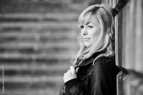 Portrait Of Young Woman Contemplating Life