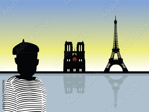 Paris scenery vector