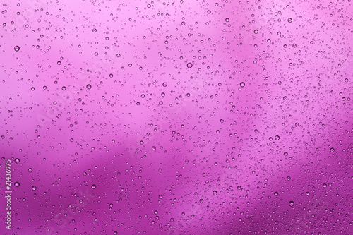 Purple water drops background