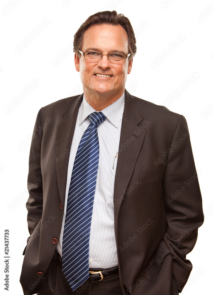 Handsome Businessman Portrait on White Handsome Businessman Portrait on White