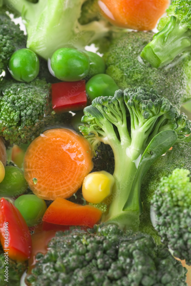 Vegetables Rinsed In Water Vegetables Rinsed In Water