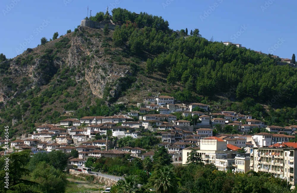 Mangalem,old part of the city of Berat, Albania