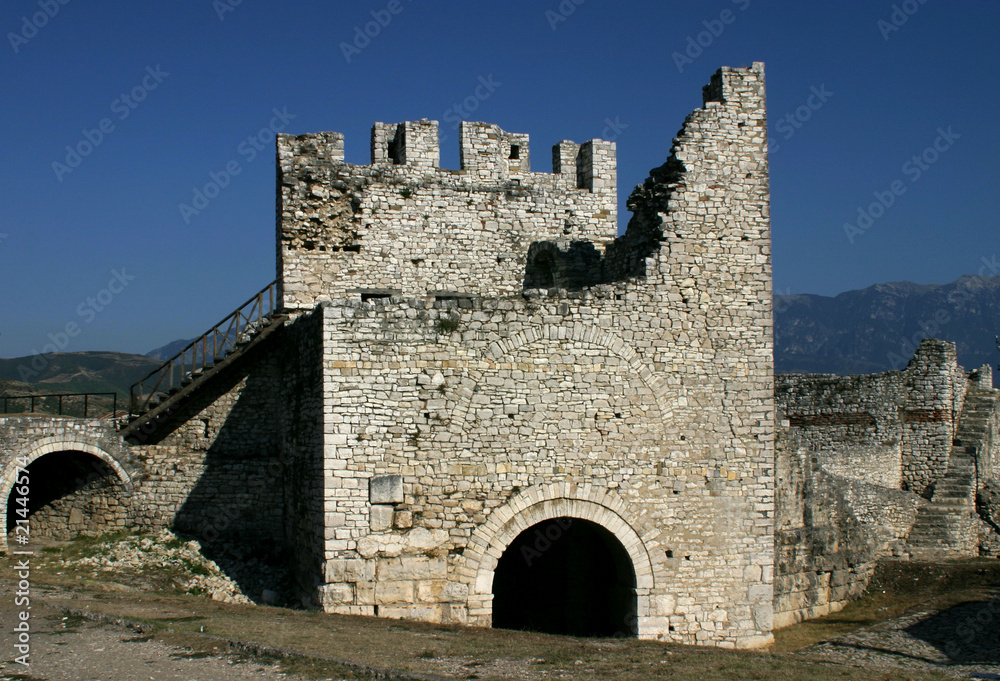 Festungsmauer in Berat, Albanien