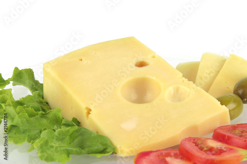 delicatessen cheese served on dish