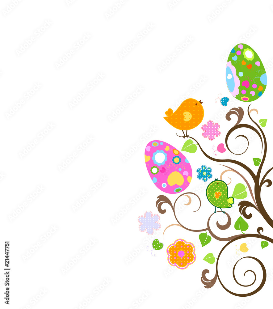 birds and easter eggs in nest birds and easter eggs in nest