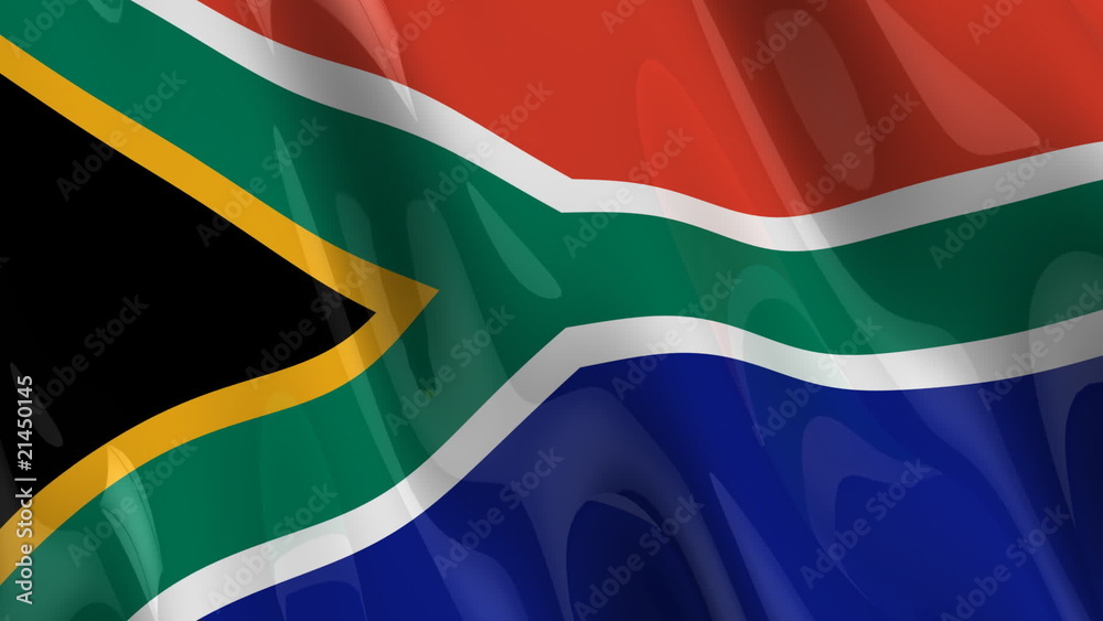 Seamless flag of South Africa waving in the wind Seamless flag of South Africa waving in the wind
