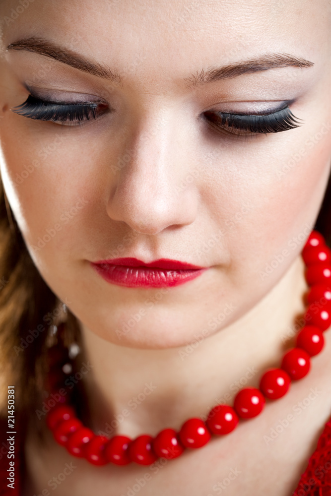 closeup woman face closeup woman face