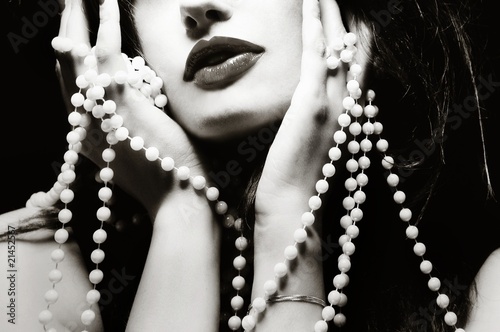 Pretty woman with jewelry