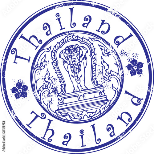 Grunge stamp with Thailand symbol and the word Thailand