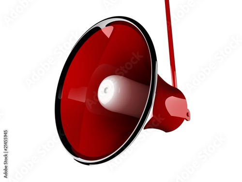 Red speaker megaphone