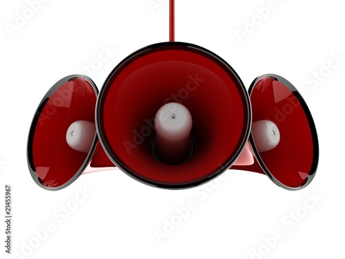 Red speaker megaphone