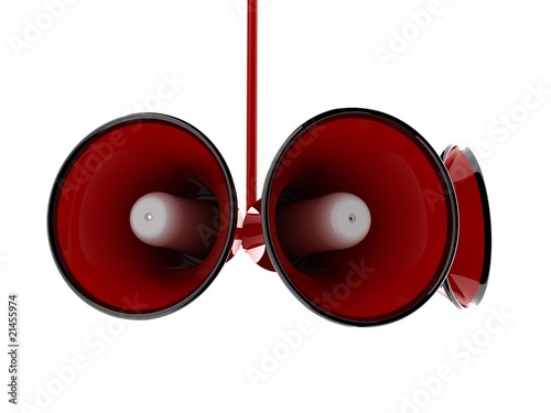 Red speaker megaphone