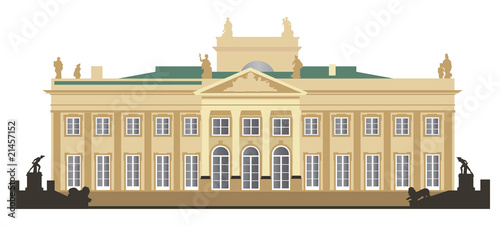 Fotografia Lazienki palace detailed north facade