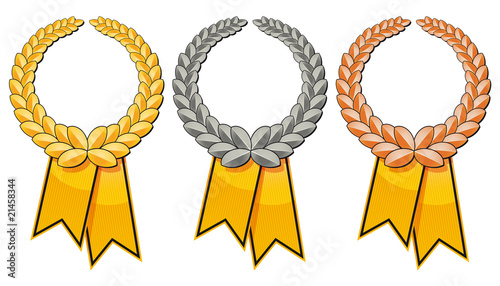 Принти на полотні medaille d'or d'argent et de bronze