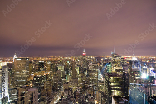 Manhattan by night - New York