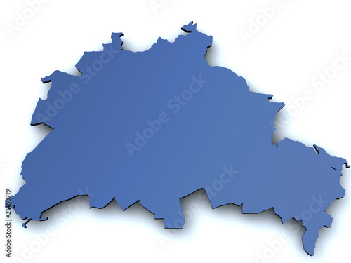 Canvas Print Karte von Berlin