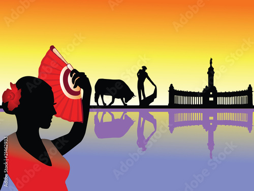 Spanish scenery vector