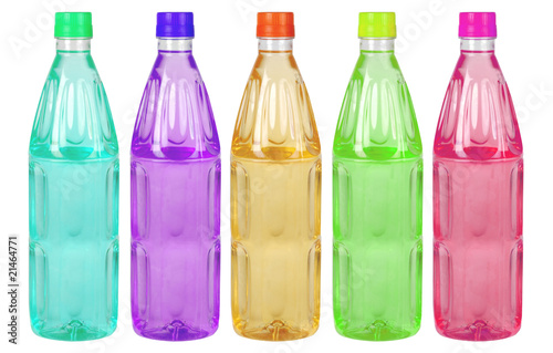 colored plastic bottles