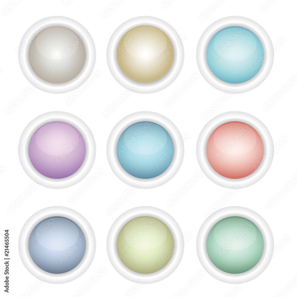 A set of glossy web buttons in different colors A set of glossy web buttons in different colors