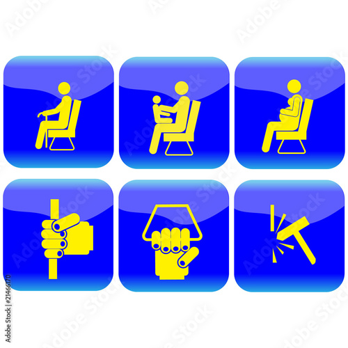 Icons of public transport.Vector