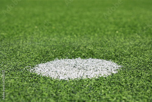 Fußballplatz Anstoßpunkt Makro