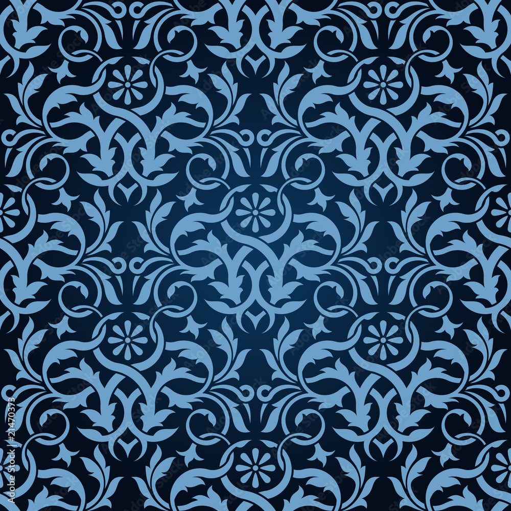 Blue seamless wallpaper pattern Blue seamless wallpaper pattern
