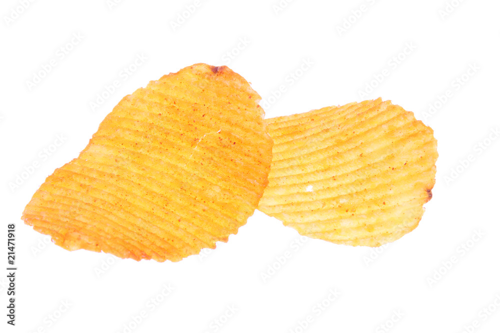 slices of potato chips slices of potato chips