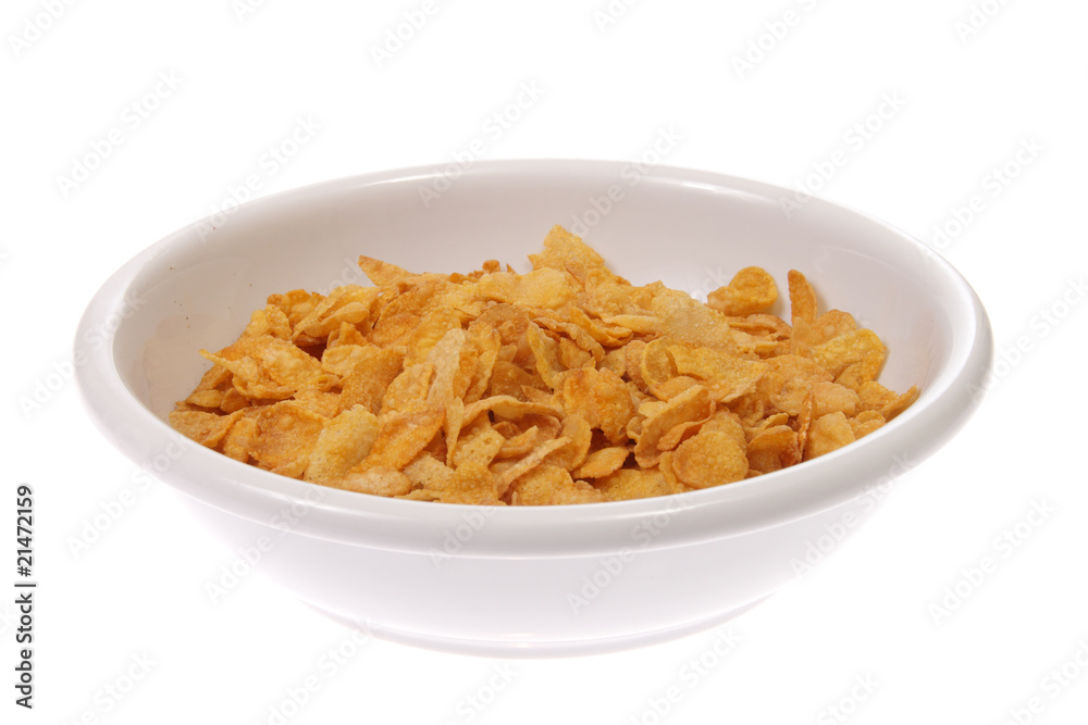Bowl with corn flakes Bowl with corn flakes