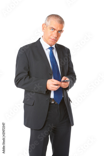 Portrait of business man with phone