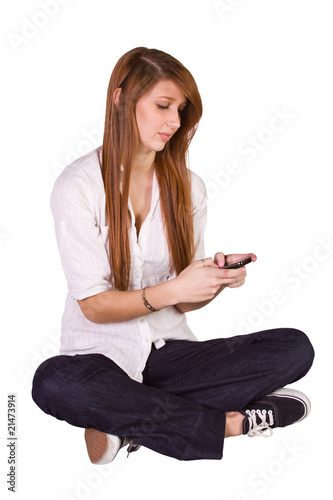 Beautiful Girl Texting