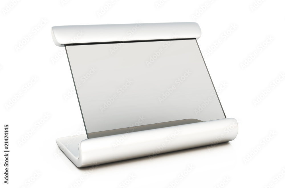 Blanko Namensschild freigestellt - Aluminium - Glas Stock Illustration |  Adobe Stock