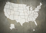 Map of US with marked states